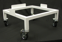 "Cabinet Stands White Powder Coated 1-1/2"" Square Steel"